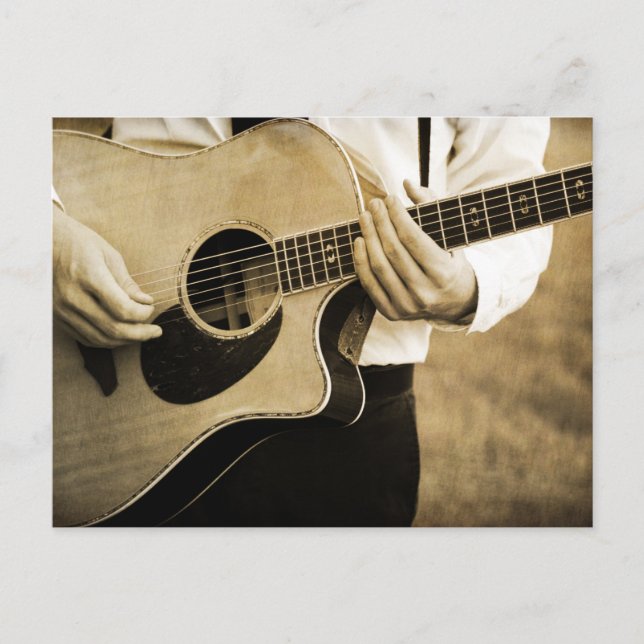 Guitar Player Announcement Postcard (Front)