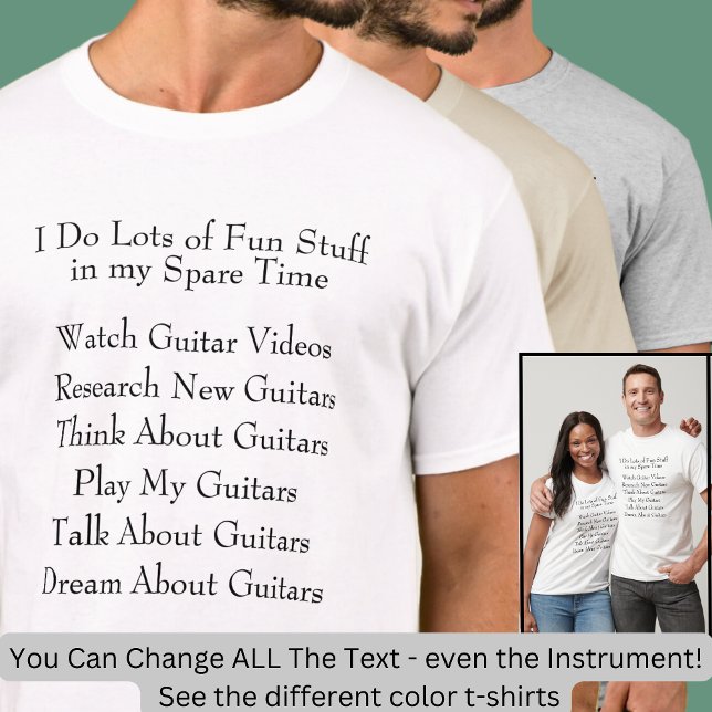 Guitar Player Lover - What I Do in Spare Time T-Shirt (Creator Uploaded)