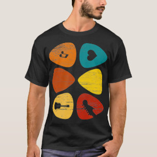Guitar Player, Men's Retro Guitar Pick, Vintage Gu T-Shirt