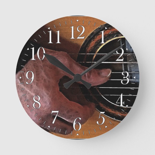 Guitar Player Music-lovers Wall Clock (Front)