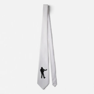 Guitar Player Silver Tie