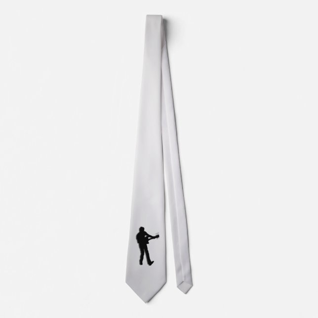 Guitar Player Silver Tie (Front)