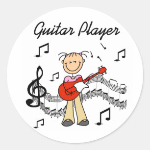 Guitar Player Stickers Sticker