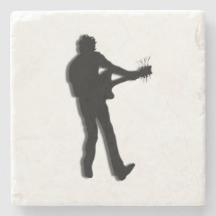 Guitar Player Stone Coaster