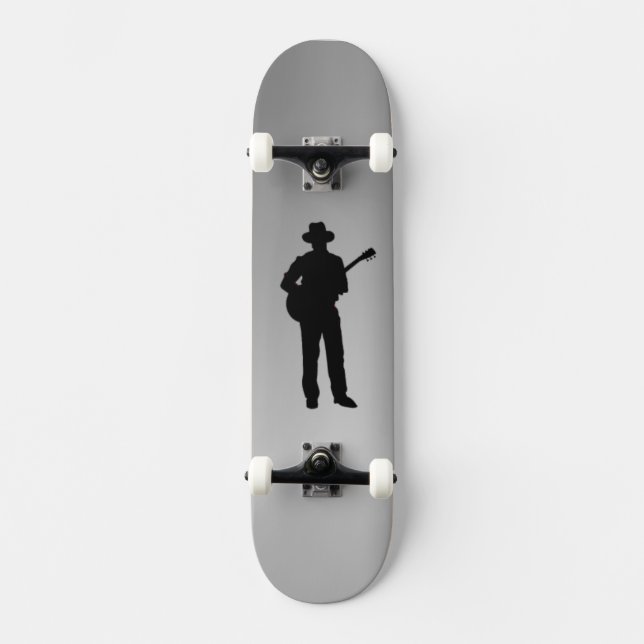 Guitar Player with Hat Personal Skateboard (Front)