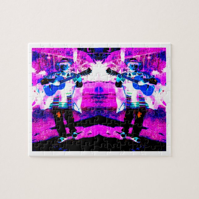 Guitar players art jigsaw puzzle (Horizontal)