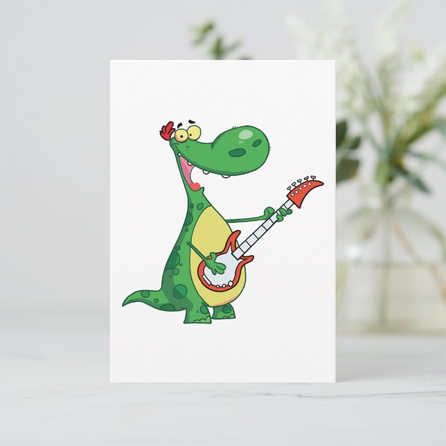Guitar Playing Dinosaur Invitations (Creator Uploaded)