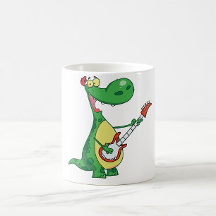 Guitar Playing Dinosaur Mug