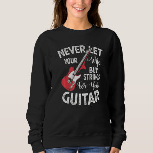Guitar Playing Electric Acoustic Bass Guitarist Sweatshirt