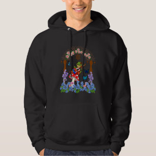 Guitar Playing Frog on mushroom cute for women Hoodie