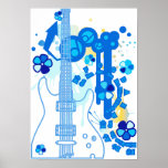 GUITAR-POP TUNES POSTER<br><div class="desc">A design with a guitar as a motif</div>