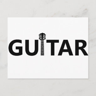 guitar postcard