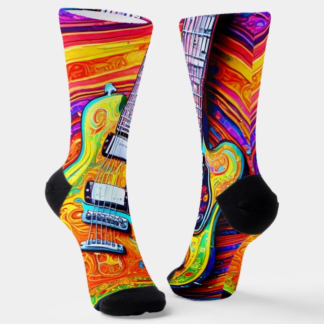 GUITAR PSYCHEDELIC SOCKS (Angled)