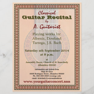 Guitar recital or concert flyer