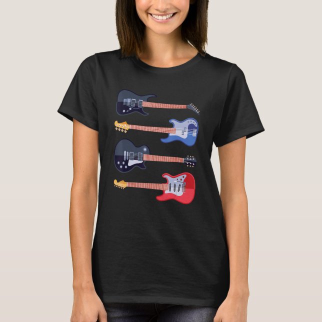 Guitar  Retro Style  For Guitarist T-Shirt (Front)