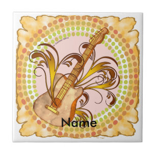 Guitar Rhythm Ceramic Tile