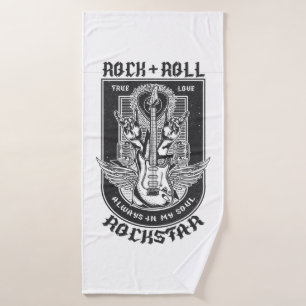 Guitar Rock design Bath Towel