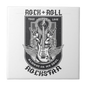 Guitar Rock design Ceramic Tile