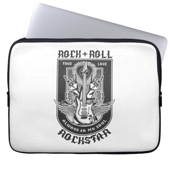 Guitar Rock design Laptop Sleeve (Front)