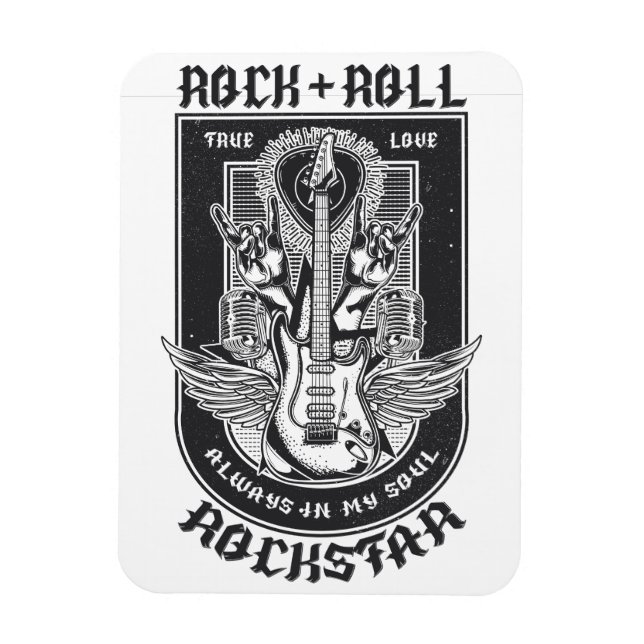 Guitar Rock design Magnet (Vertical)