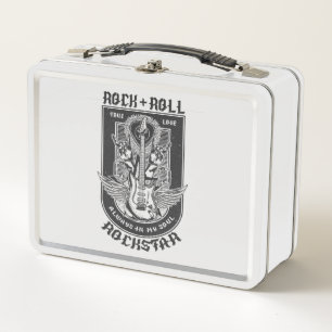 Guitar Rock design Metal Lunch Box