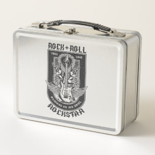 Guitar Rock design Metal Lunch Box