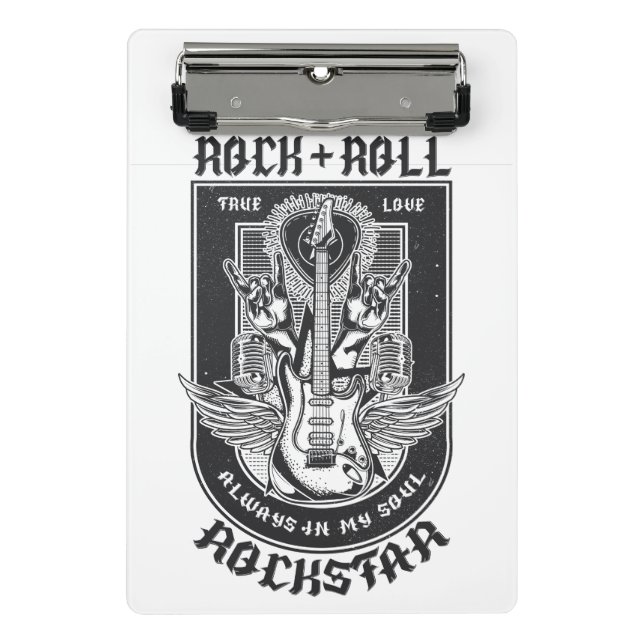 Guitar Rock design Mini Clipboard (Front)