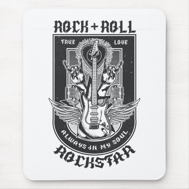 Guitar Rock design Mouse Pad (Front)