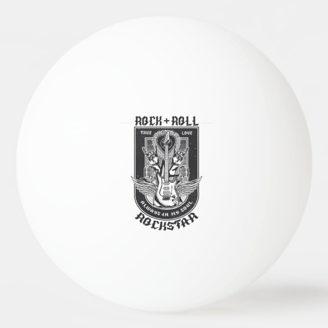 Guitar Rock design Ping Pong Ball (Front)