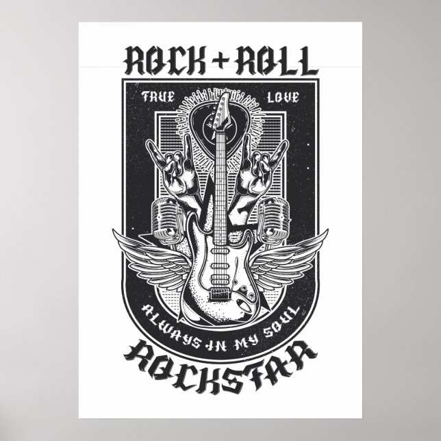 Guitar Rock design Poster (Front)