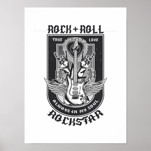 Guitar Rock design Poster (Front)