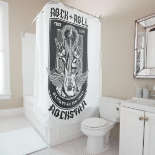 Guitar Rock design Shower Curtain