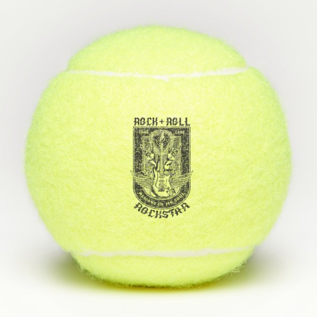Guitar Rock design Tennis Balls (Front)