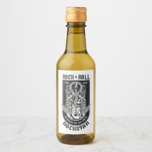 Guitar Rock design Wine Label