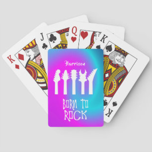 Guitar Rock Music Personalised Playing Cards