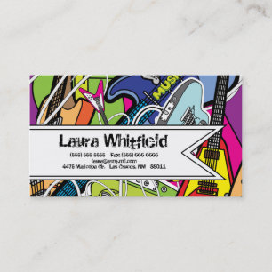 Guitar Rock Music Star Grunge Grafit Business Card