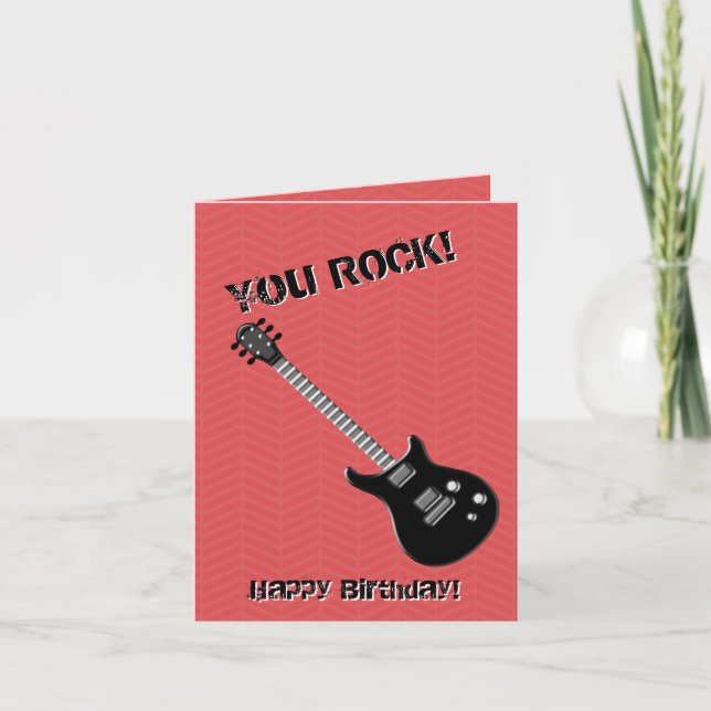 Guitar Rock Star Card (Front)