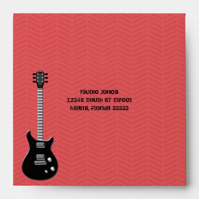 Guitar Rock Star Envelope (Front)