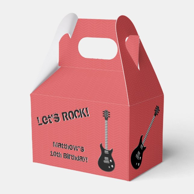 Guitar Rock Star Favour Box (Front Side)