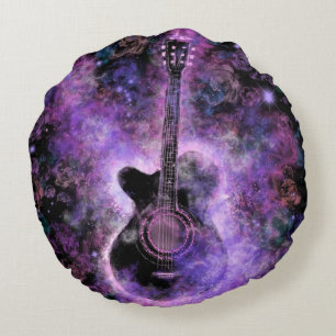 Guitar Round Pillow