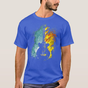 Guitar s for Men Fire and Rain Guitar for Men and  T-Shirt