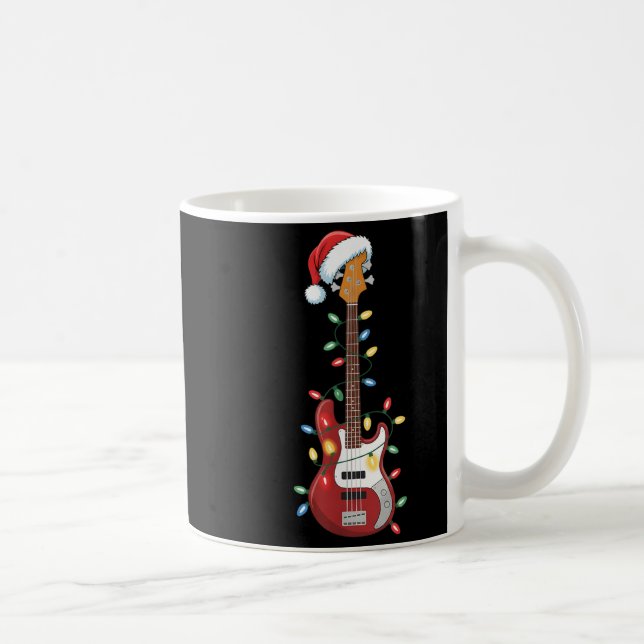 Guitar Santa Hat Christmas Lights B Player Guitari Coffee Mug (Right)