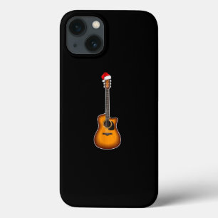 Guitar Santa Hat Christmas Pajama Decorations iPhone 13 Case