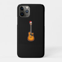 Guitar Santa Hat Christmas Pajama Decorations