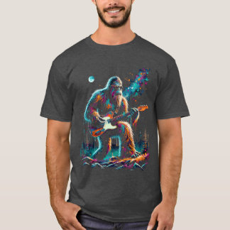 Guitar Sasquatch Rock Music Band Funny Sasquatch f T-Shirt