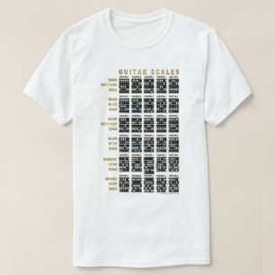 Guitar Scales On Front And Back T-Shirt