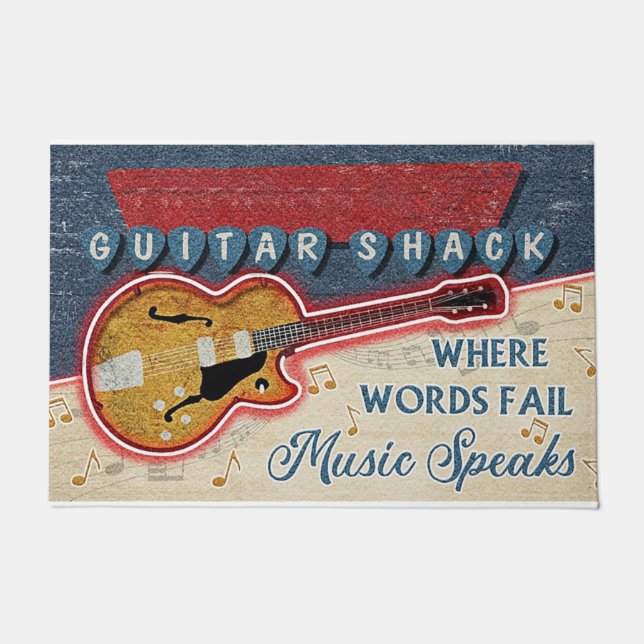 Guitar Shack Mat, Gift For Musician  Doormat (Front)