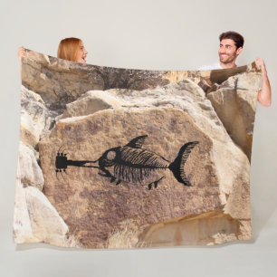 Guitar Shark Fleece Blanket