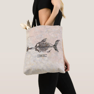 GUITAR SHARK FOSSIL FISH TOTE BAG