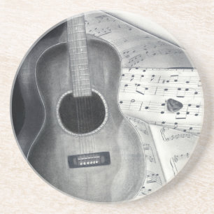 Guitar & Sheet Music Coaster